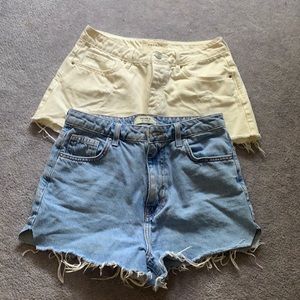 BUNDLE! Two pairs of high rise jean shorts!